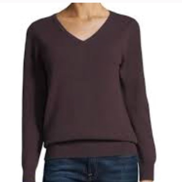 FENDI Burgundy Abito V-Neck Jumper Sweater Sz 42 /M Women Luxury - Picture 1 of 10